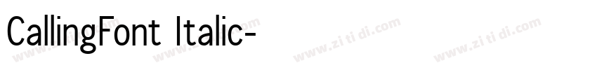 CallingFont Italic字体转换